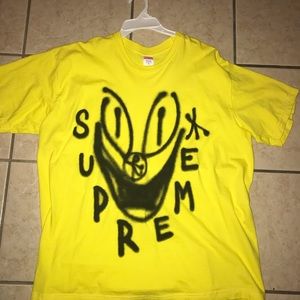 Supreme smile tee yellow